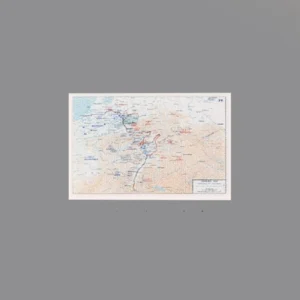 Custom Piece Printed Tile – 1945 Allied Crossing of the Rhine River military map – 3D Print for LEGO minifigure