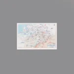 Custom Piece Printed Tile – 1945 Allied campaign in the Ruhr and Elbe regions of Germany military map – 3D Print for LEGO minifigure