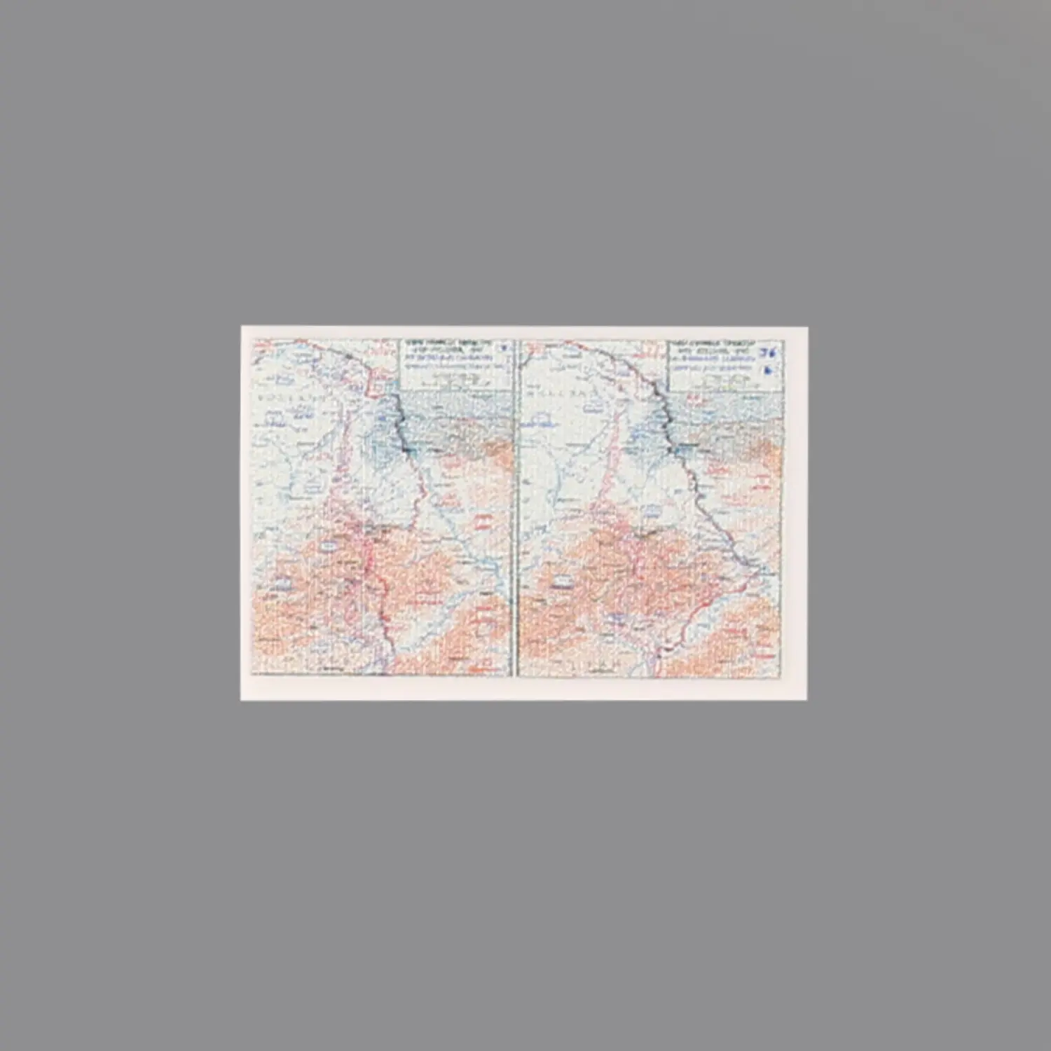 Custom Piece Printed Tile – 1945 Allied offensive and push to the Rhine River, the final major campaign on the Western Front military map – 3D Print for LEGO minifigure