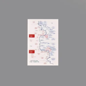 Custom Piece Printed Tile – Battle of Kursk Map (1943) military map – 3D Print for LEGO minifigure