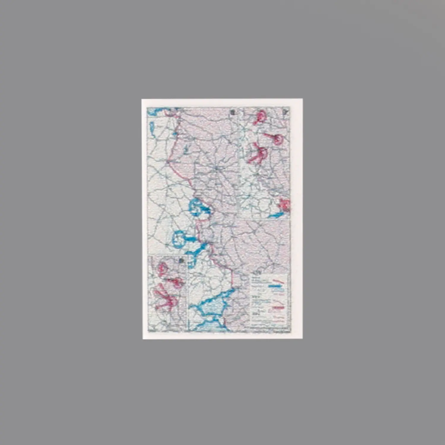 Custom Piece Printed Tile – Battle of Kursk military map – 3D Print for LEGO minifigure