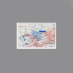 Custom Piece Printed Tile – Operation Cobra, the 1944 Allied breakout from Normandy military map – 3D Print for LEGO minifigure