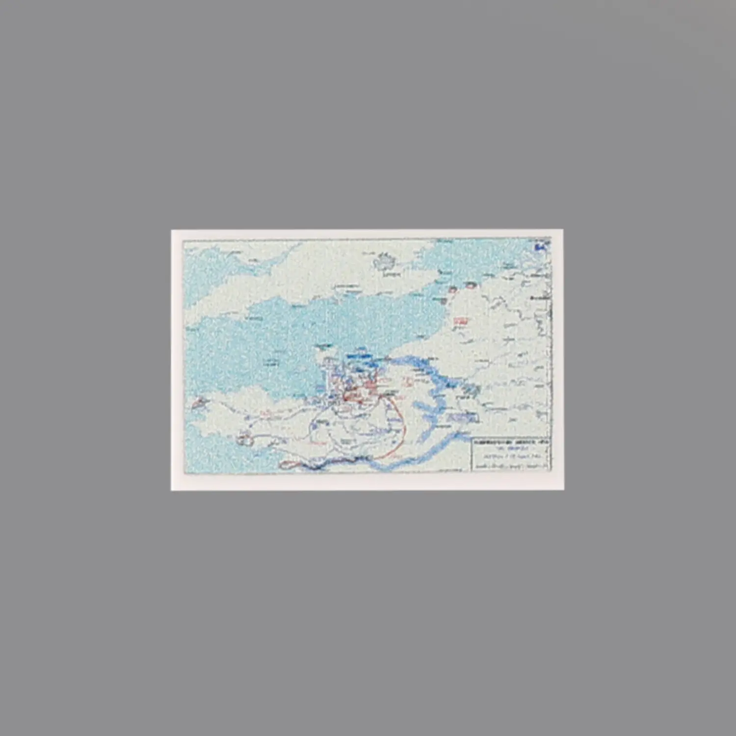 Custom Piece Printed Tile – Operation Neptune map for the Allied Normandy Landings on D-Day, June 6, 1944 – 3D Print for LEGO minifigure