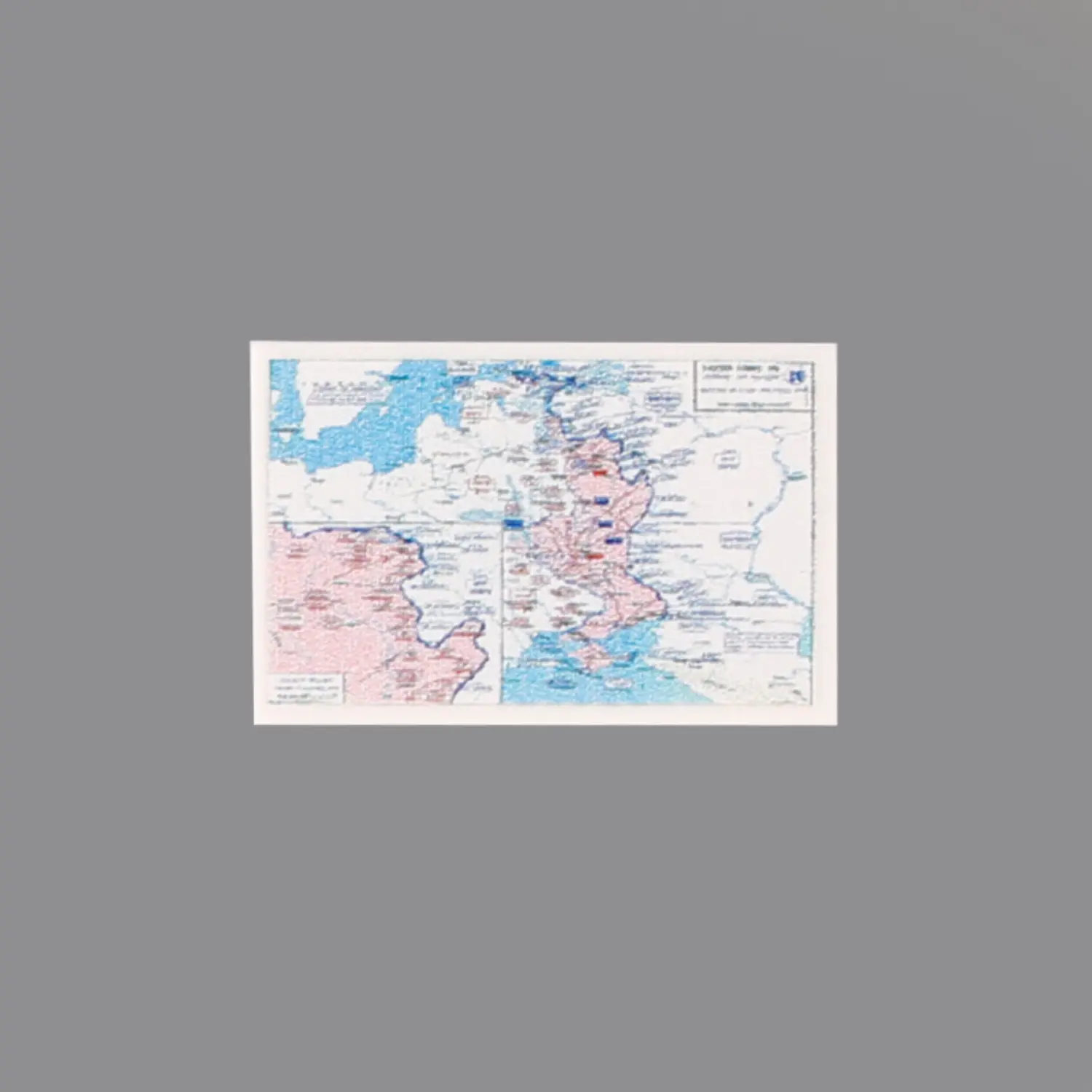 Custom Piece Printed Tile – Operation Typhoon military map – 3D Print for LEGO minifigure