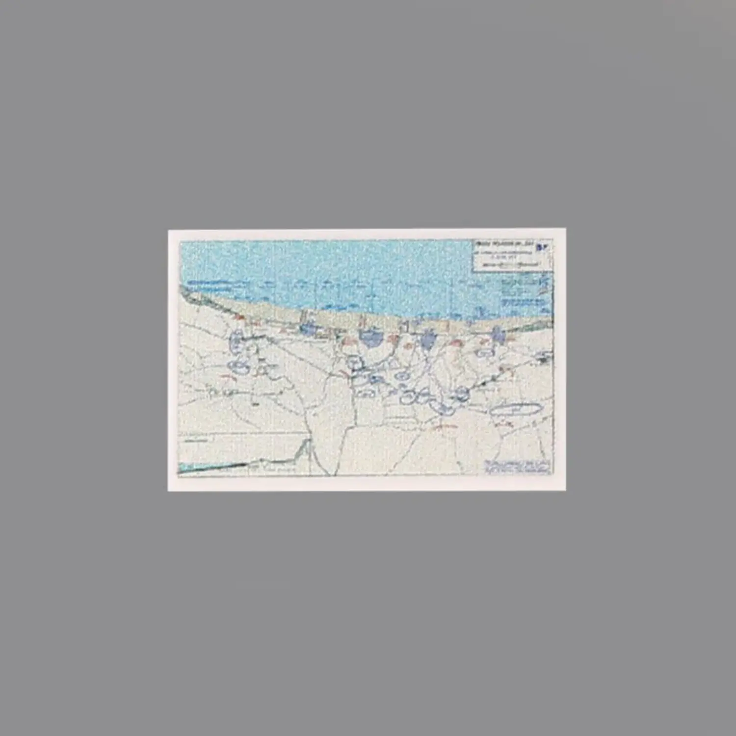 Custom Piece Printed Tile – U.S. Fifth Army on the Salerno beachhead during the 1943 Operation Avalanche in Italy military map – 3D Print for LEGO minifigure