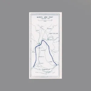 Custom Piece Printed Tile – U.S. Seventh Army's front line in Southern France as of September 1, 1944 military map – 3D Print for LEGO minifigure