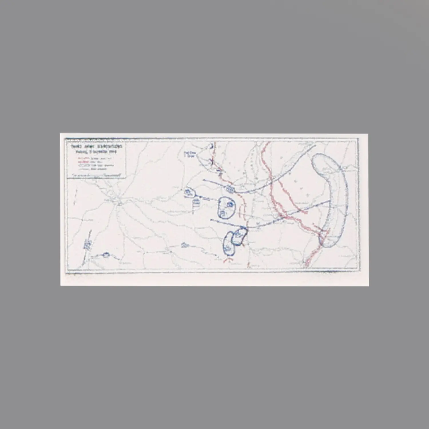 Custom Piece Printed Tile – U.S. Third Army's tactical dispositions and advance in France during September 1944, at the height of the Lorraine Campaign military map – 3D Print for LEGO minifigure