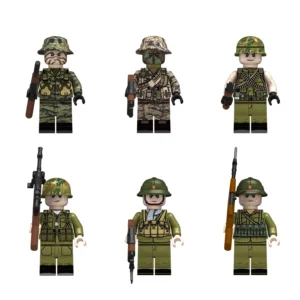 Minifigure - American and Vietnamese soldiers from the Vietnam War (LEGO Compatible)