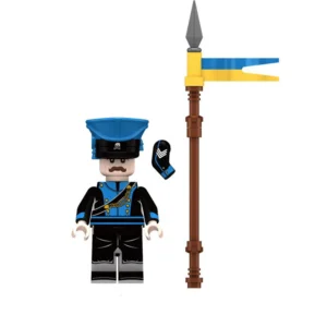 Minifigure - Brunswick Uhlan (Lancer), a member of the famous Black Brunswickers (Schwarze Schar) during the Napoleonic Wars (LEGO Compatible)