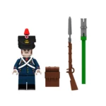 Minifigure - French Foot Artillery Gunner (Cannoneer) from the Napoleonic Wars (LEGO Compatible)