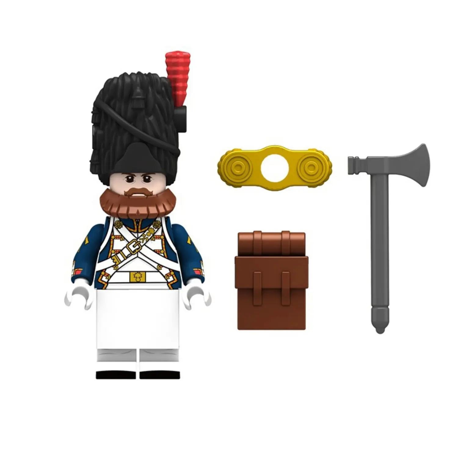 Minifigure - French Imperial Guard Sapper (Sapeur) from the Napoleonic Wars (LEGO Compatible)