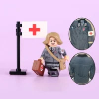 Minifigure - German Red Cross Nurse (DRK-Schwester or Helferin) serving during World War II (LEGO Compatible)