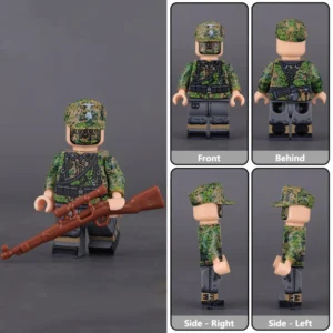 Minifigure - German Waffen-SS Sniper (Scharfschütze) trained in marksmanship and concealment from World War II (LEGO Compatible)