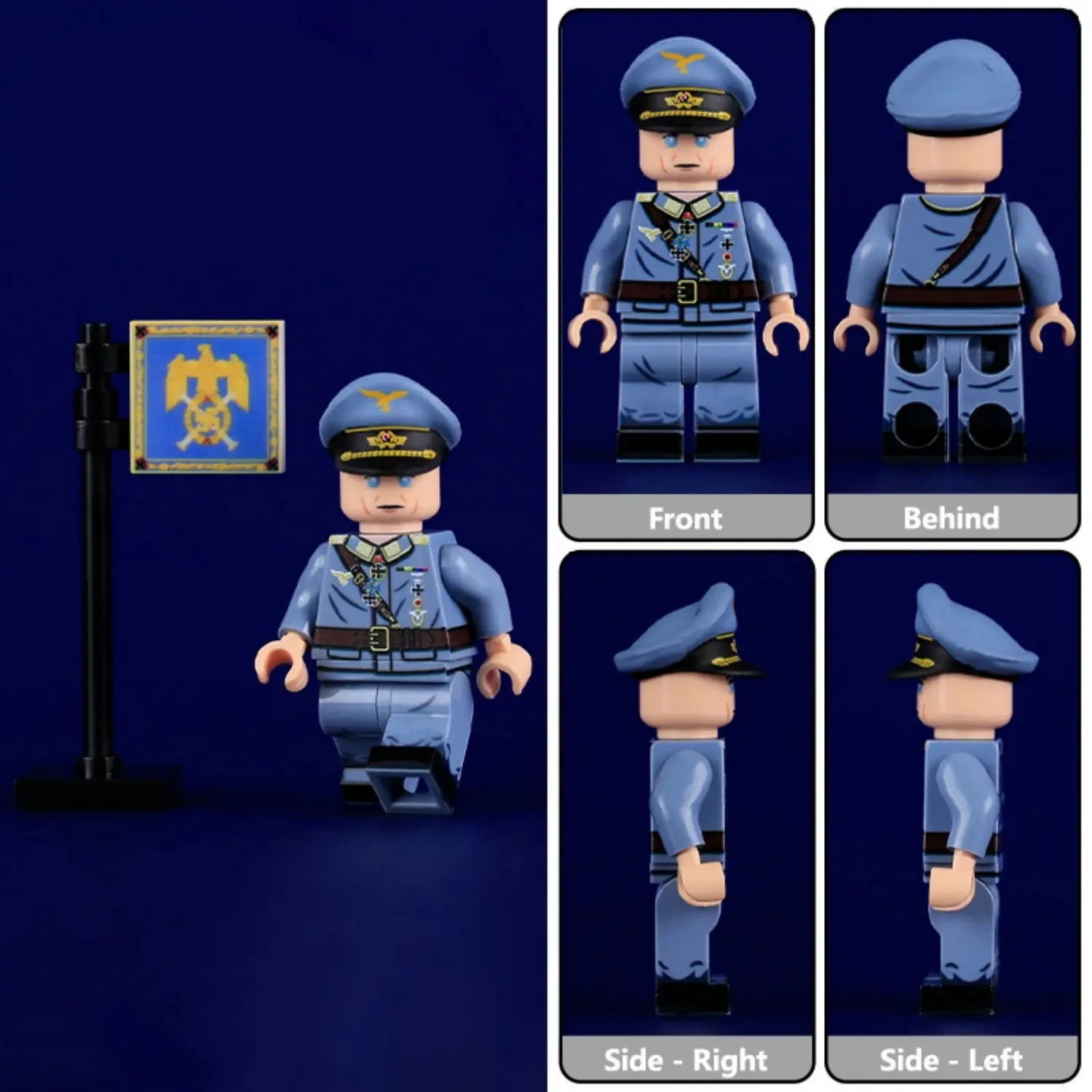 Minifigure - Hermann Göring, the Commander-in-Chief of the Luftwaffe and political and military figures in Nazi Germany (LEGO Compatible)