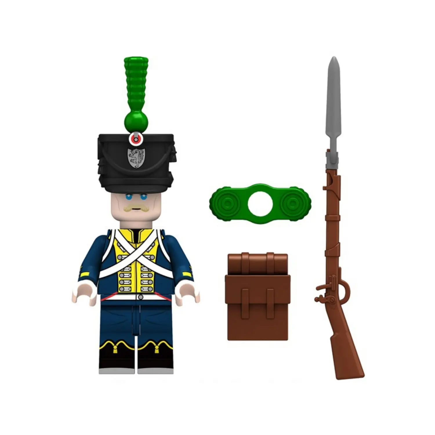 Minifigure - Hessian Light Infantryman (specifically from the Grand Duchy of Hesse-Darmstadt) during the Napoleonic Wars (LEGO Compatible)