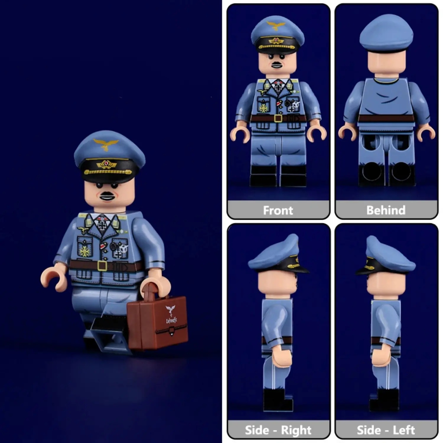 Minifigure - Adolf Galland, a famous German Luftwaffe General and fighter ace during World War II (LEGO Compatible) Minifigure - Adolf Galland, a famous German Luftwaffe General and fighter ace during World War II (LEGO Compatible)