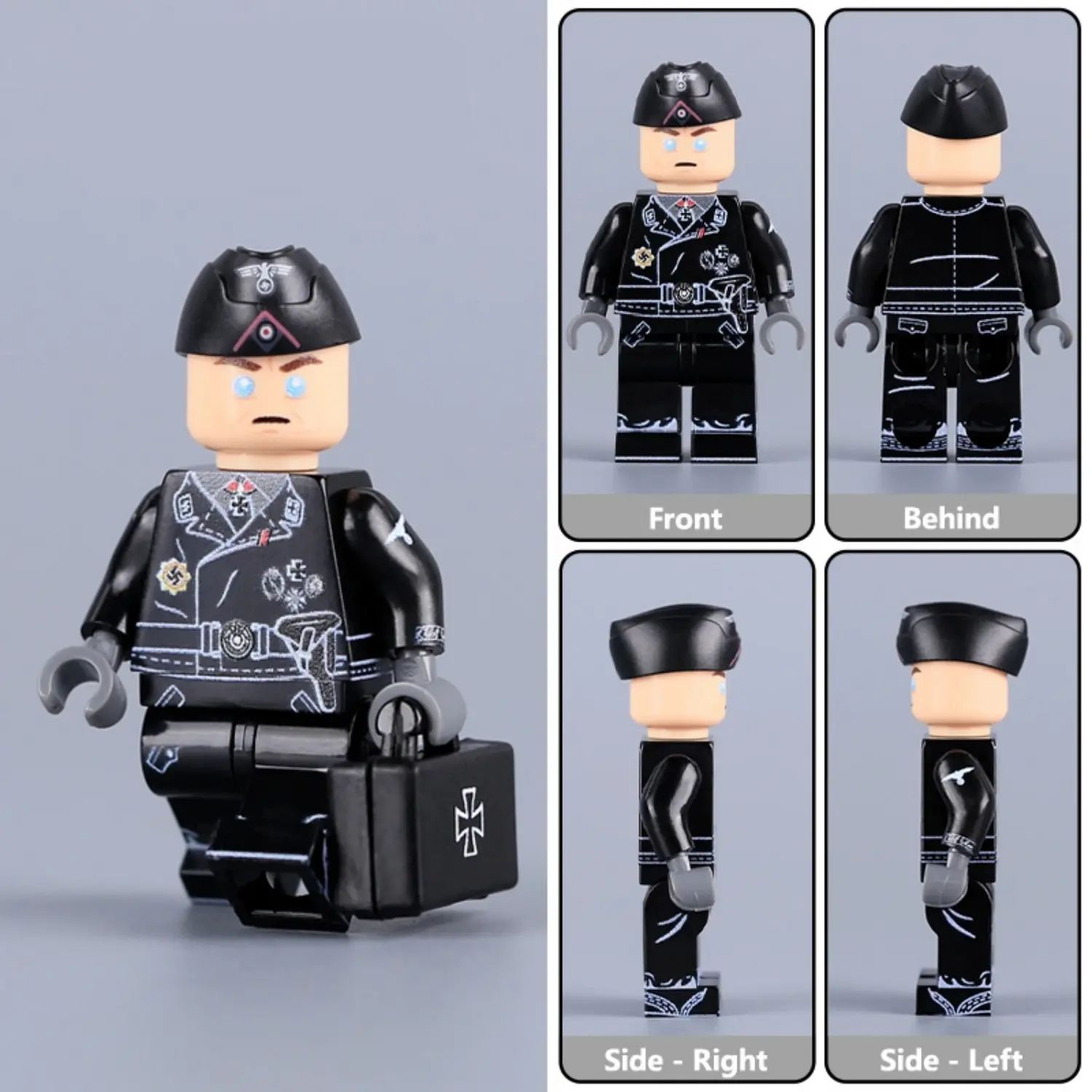 Minifigure - Max Wünsche , a highly decorated commander in the German Waffen-SS armored forces (Panzertruppe) during World War II (LEGO Compatible)