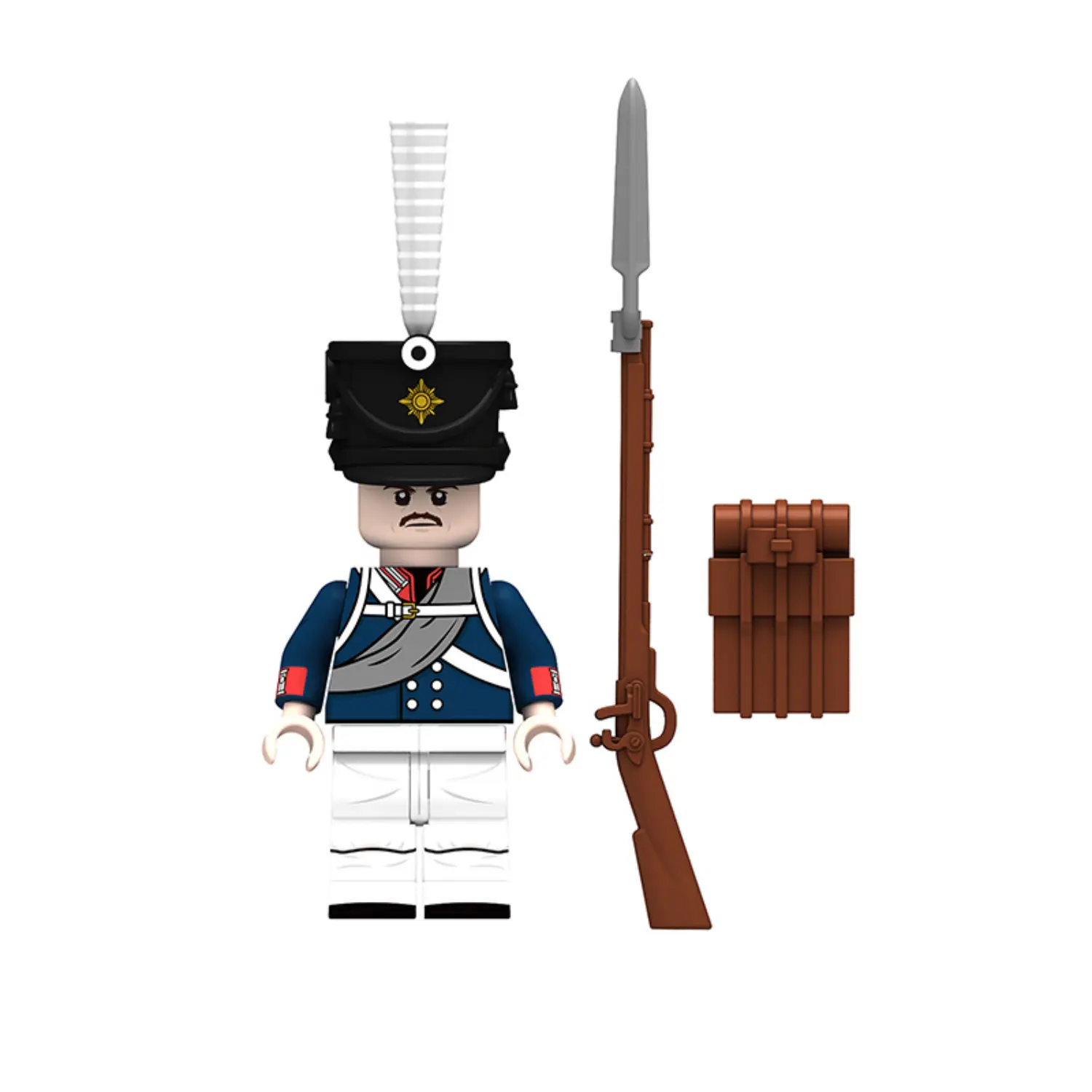 Minifigure - Prussian Foot Guard (Preußische Garde zu Fuß) soldier from the Napoleonic Wars (LEGO Compatible)