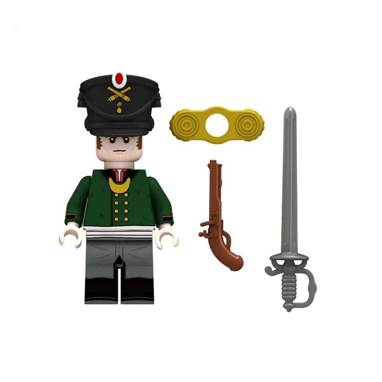 Minifigure - Russian Foot Artillery Officer from the Napoleonic Wars (LEGO Compatible)