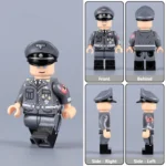 Minifigure - SS-Obergruppenführer Reinhard Heydrich Nazi regime leaders in field grey (Feldgrau) officer's uniform (LEGO Compatible)