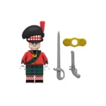 Minifigure - Scottish Highlander Officer, specifically a commissioned officer of the 42nd Regiment of Foot (The Black Watch) during the Napoleonic Wars (LEGO Compatible)