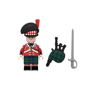 Minifigure - Scottish Highlander Piper of the British Army during the Napoleonic Wars (LEGO Compatible)