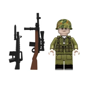 Minifigure – U.S. Army Grunt infantryman with M16 assault rifle from the Vietnam War (LEGO Compatible)