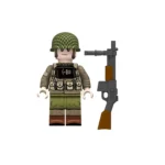 Minifigure – U.S. Army Ranger Automatic Rifleman equipped for the D-Day invasion of Normandy from World War II (LEGO Compatible)