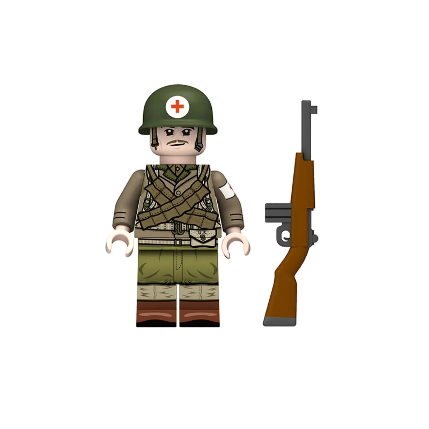 Minifigure – U.S. Army Ranger Combat Medic equipped for the D-Day invasion of Normandy from World War II (LEGO Compatible) Minifigure – U.S. Army Ranger Combat Medic equipped for the D-Day invasion of Normandy from World War II (LEGO Compatible)
