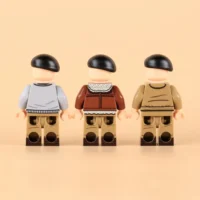 the back of Minifigure - Field Marshal Bernard Monty Montgomery in three different outfits British Army commanders of World War II (LEGO Compatible)