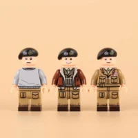 the front of Minifigure - Field Marshal Bernard Monty Montgomery in three different outfits British Army commanders of World War II (LEGO Compatible)
