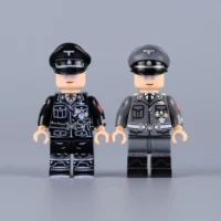 Minifigure - Reinhard Heydrich, a high-ranking SS and police general and a principal architect of the Holocaust during World War II, shown in two different uniforms (LEGO Compatible)