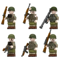 the left side of Minifigure – US Army Ranger Squad equipped for the D-Day invasion of Normandy from World War II (LEGO Compatible) Minifigure – US Army Ranger Squad equipped for the D-Day invasion of Normandy from World War II (LEGO Compatible)