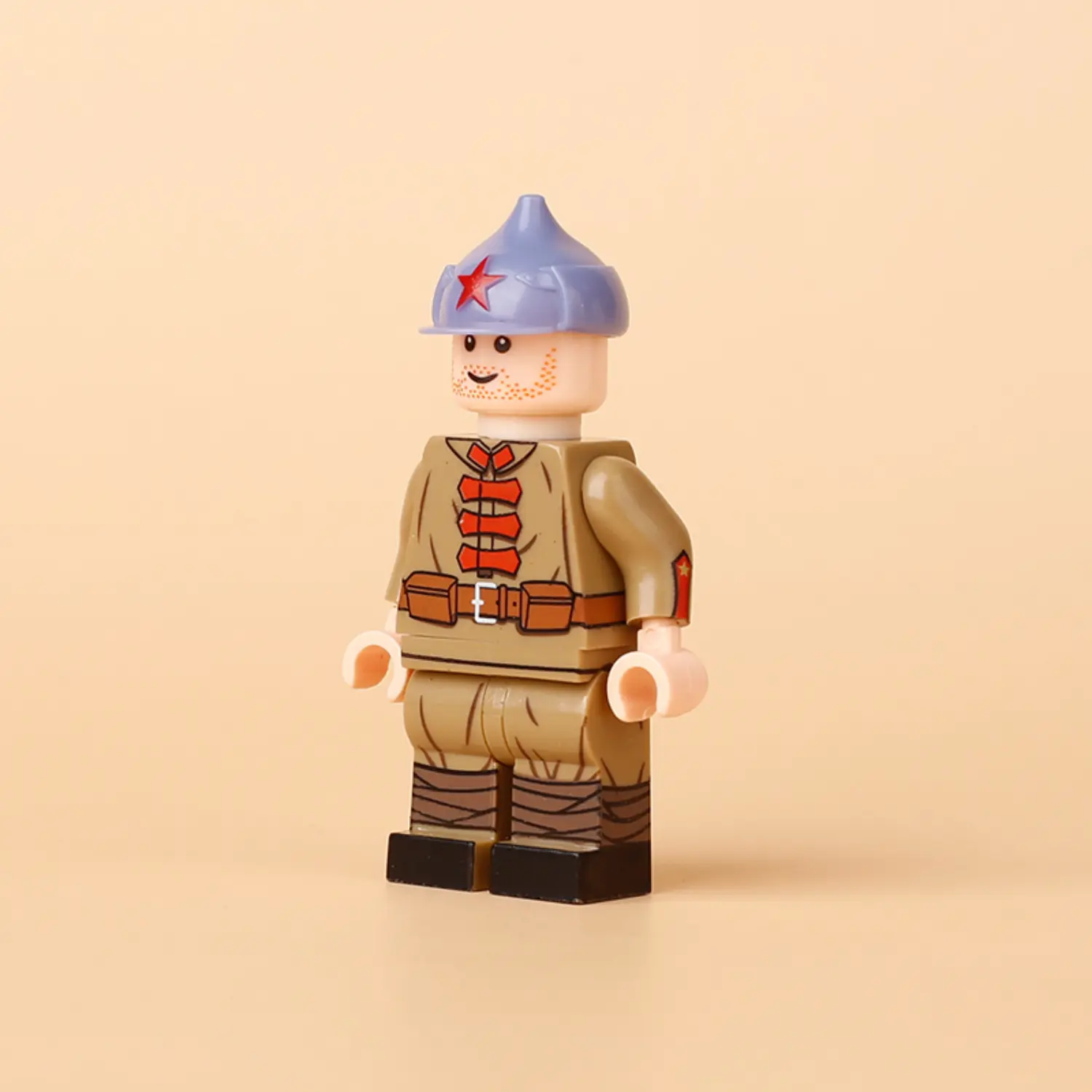 the left side ofMinifigure – Soviet Red Army soldier Semyon Budyonny's 1st Cavalry Army from the Russian Civil War (LEGO Compatible) Minifigure – Soviet Red Army soldier Semyon Budyonny's 1st Cavalry Army from the Russian Civil War (LEGO Compatible)