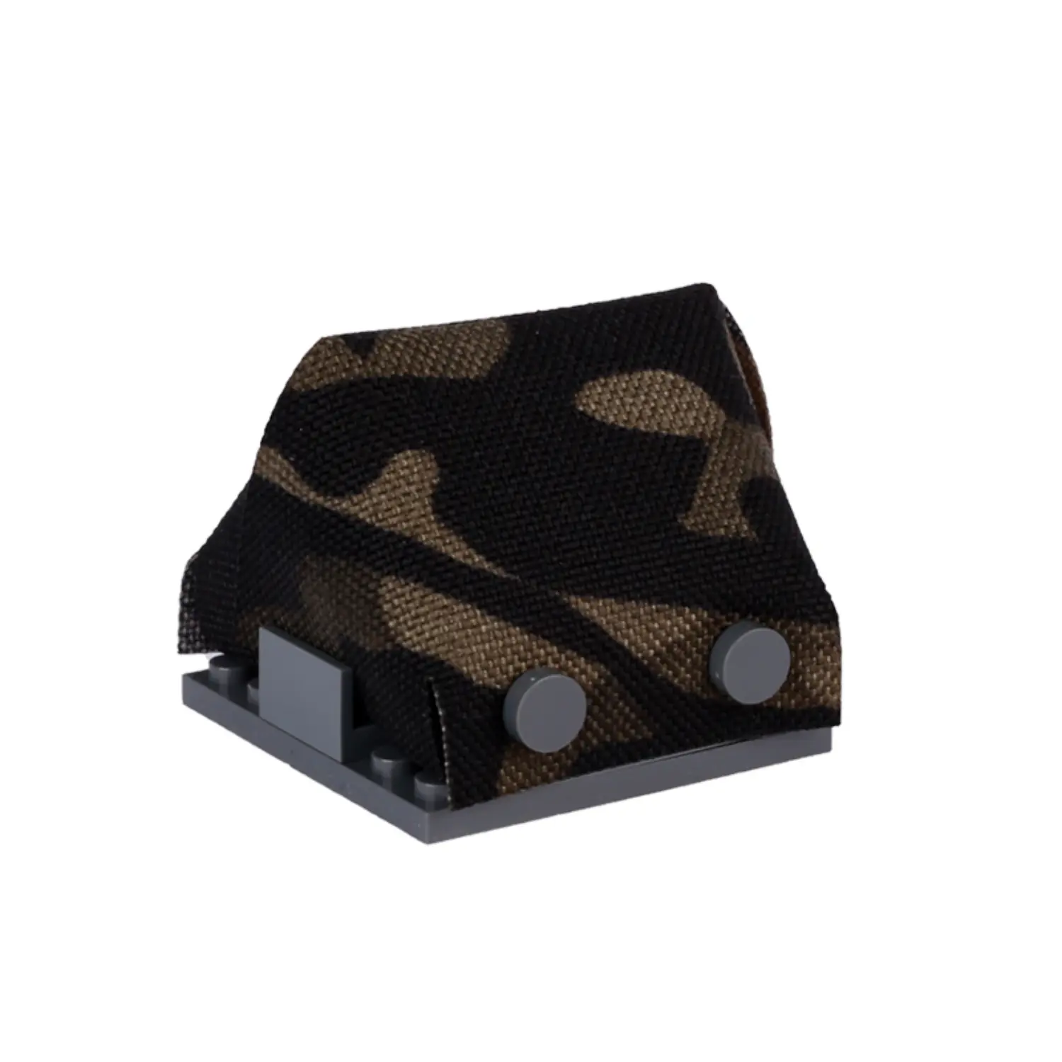 Custom Piece Miniature – Dark Black Midnight Camo Camouflage Pup Tent – 3D Print for LEGO minifigure