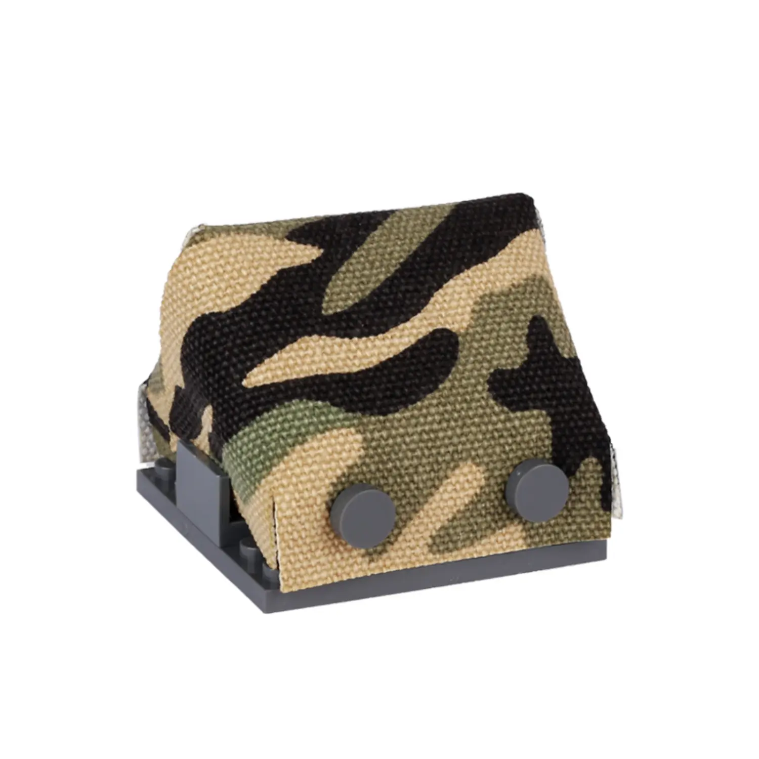 Custom Piece Miniature – Forest Camouflage Pup Tent – 3D Print for LEGO minifigure