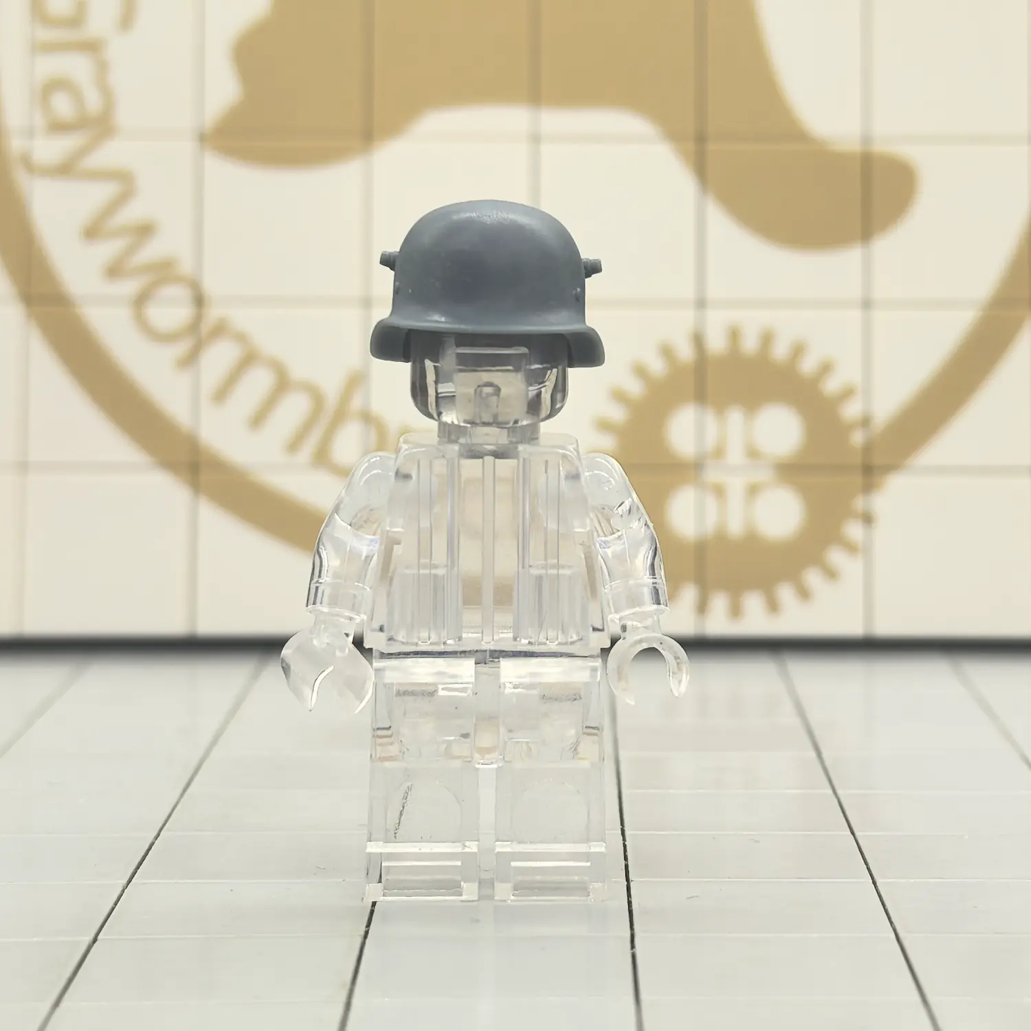 Custom Piece Miniature – German M16 Stahlhelm (Steel Helmet) dark grey plastic – 3D Print for LEGO minifigure