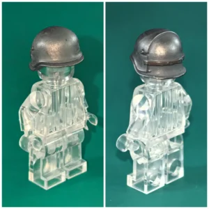 Custom Piece Miniature – German M16 Stahlhelm with Stirnpanzer (Sniper Armor) – 3D Print for LEGO minifigure