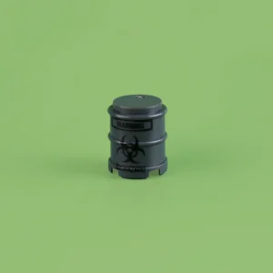 Custom Piece Miniature – Grey Biohazard Warning Drum – 3D Print for LEGO Minifigure