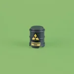 Custom Piece Miniature – Grey Radioactive Waste Barrel – 3D Print for LEGO Minifigure