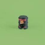Custom Piece Miniature – Grey Tire Glue Industrial Drum – 3D Print for LEGO Minifigure