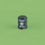 Custom Piece Miniature – Grey U.S. Army Gasoline Drum (84 Octane) – 3D Print for LEGO Minifigure