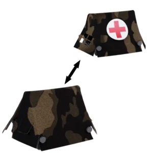 Custom Piece Miniature – Large Dark Camouflage Medical Tent – 3D Print for LEGO minifigure Custom Piece Miniature – Large Dark Camouflage Medical Tent – 3D Print for LEGO minifigure