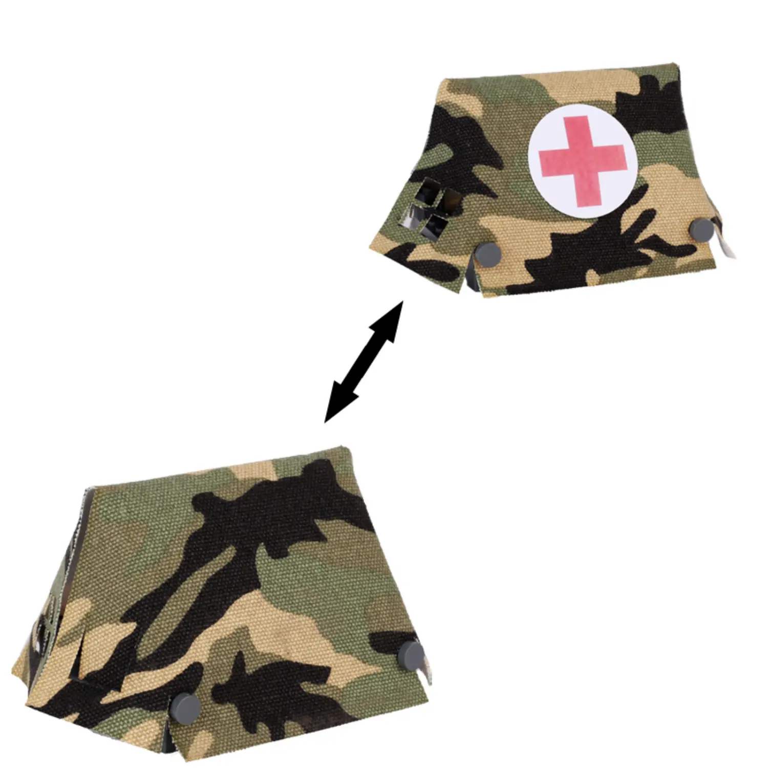 Custom Piece Miniature – Large Forest Camouflage Medical Tent – 3D Print for LEGO minifigure