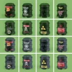 Custom Piece Miniature – Military Oil Drums & Chemical Barrels – 3D Print for LEGO Minifigure