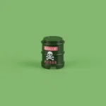 Custom Piece Miniature – Poison / Toxic Waste Barrel – 3D Print for LEGO Minifigure