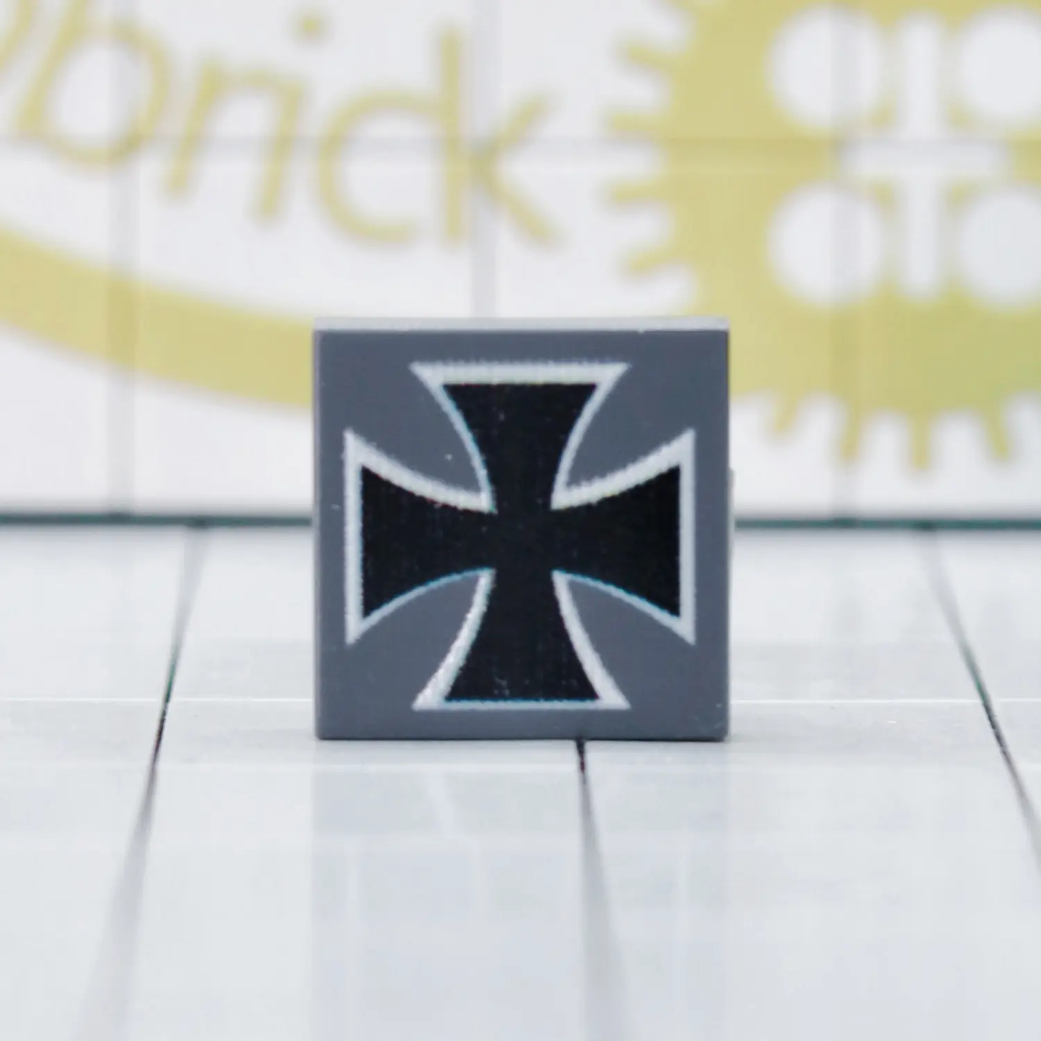 Custom Printed tile – German Iron Cross Insignia Tile – 3D Print Miniature for LEGO minifigure