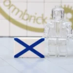 Custom Printed tile – Russian Navy St. Andrew's Flag (Ensign) – 3D Print Miniature for LEGO minifigure