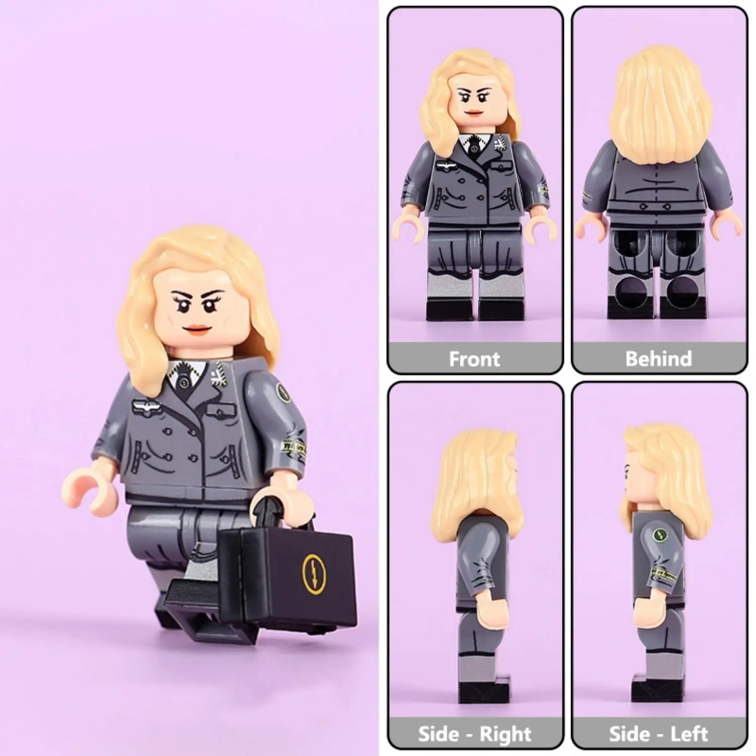 Minifigure - German Army (Heer) Female Signal Officer (LEGO Compatible)