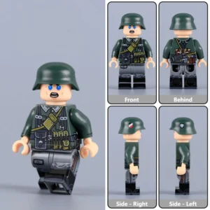 Minifigure - German Non-Commissioned Officer (NCO) Sergeant from the early stages of World War II (LEGO Compatible)